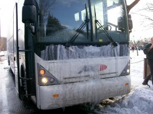 Das Bild spiegelt nicht ganz die Tatsachen wieder, die mexikanischen Busse sehen so VON INNEN aus.